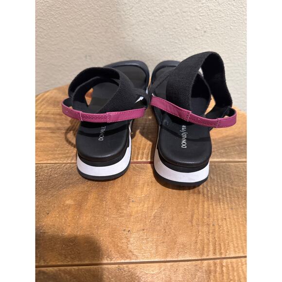 Donald Pliner Shaye Leather Sandals size 9 black pink - Picture 4 of 7